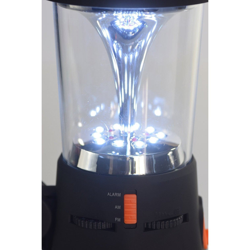 Ivation Hand Crank Camping Lantern w/ Flashlight, SOS Siren, Radio & Charger