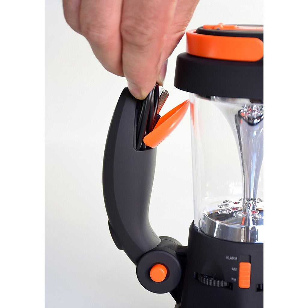 Ivation Hand Crank Camping Lantern w/ Flashlight, SOS Siren, Radio & Charger