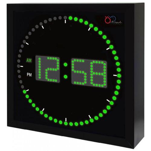 Ivation Stylish Big Digital Led Clock w/ Circling Led Second Indicator