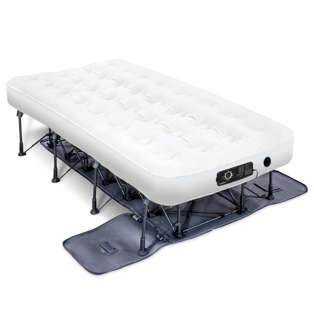 Ivation EZ-Bed Air Mattress, Twin Size Air Mattress with Built In Pump & Deflate Defender